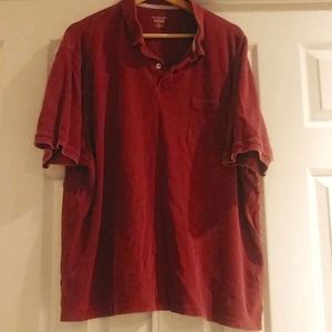 Men's size XL maroon colored polo Roundtree &York